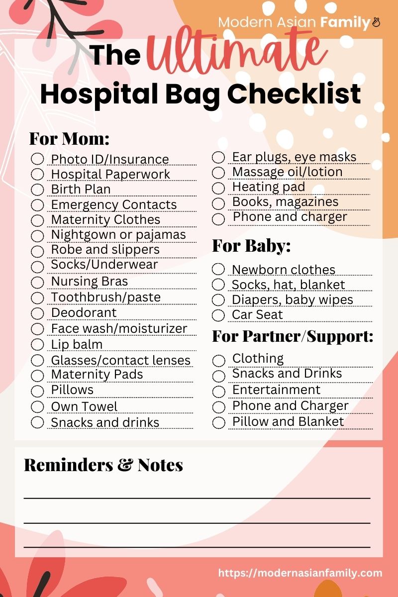 Ready, Set, Baby: The Ultimate Hospital Bag Checklist (Free Printable ...